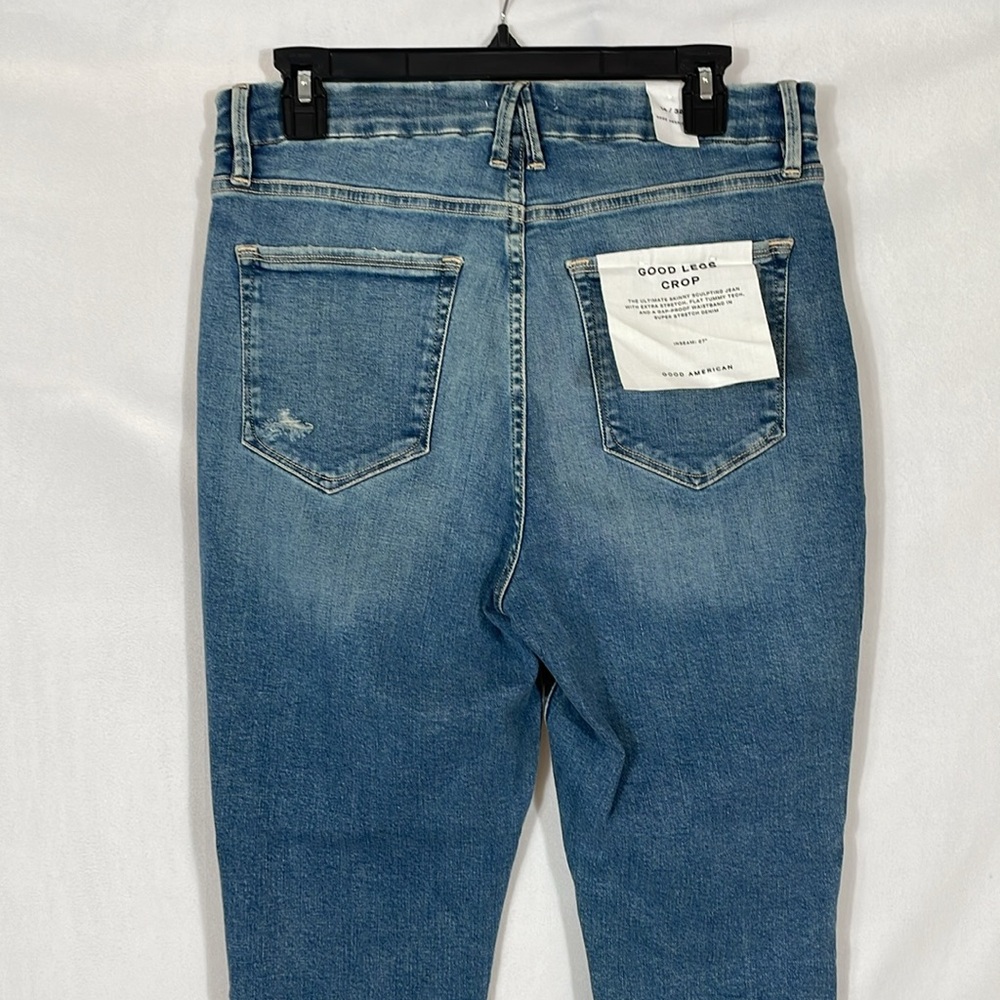 Good American Good Legs Crop Jeans Size 14 / 32 NWT NEW - Picture 4 of 13